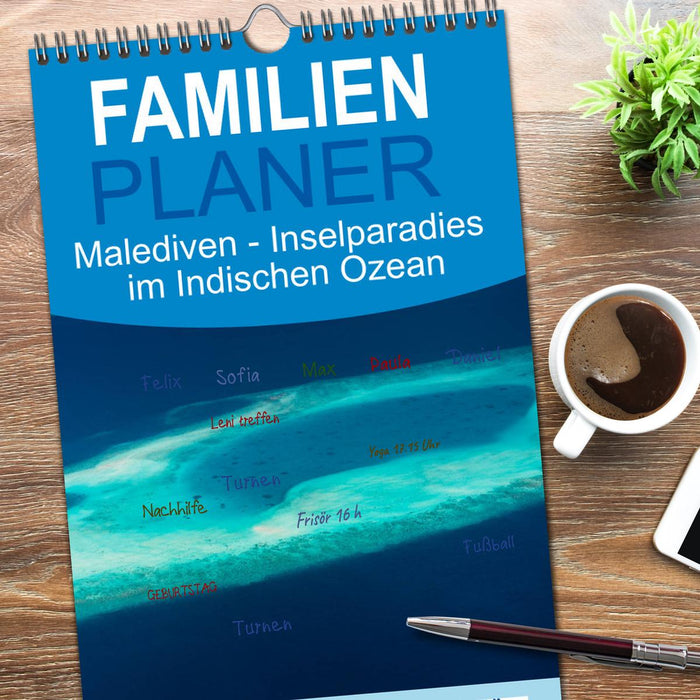 Malediven - Inselparadies im Indischen Ozean (CALVENDO Familienplaner 2026)