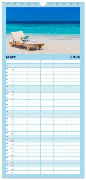 Malediven - Inselparadies im Indischen Ozean (CALVENDO Familienplaner 2026)