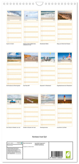 Nordsee Insel Sylt (CALVENDO Familienplaner 2026)