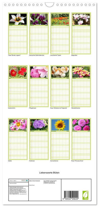 Liebenswerte Blüten (CALVENDO Familienplaner 2026)