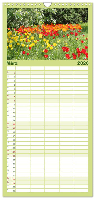 Liebenswerte Blüten (CALVENDO Familienplaner 2026)