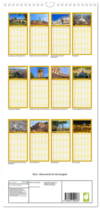 Rom - Monumente für die Ewigkeit (CALVENDO Familienplaner 2026)