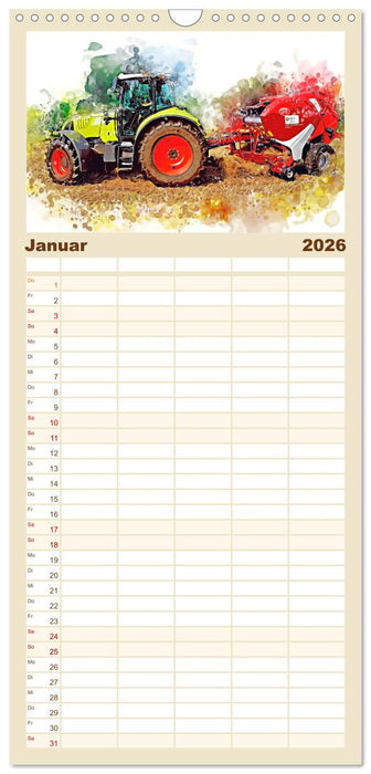 Landwirtschaft - Hightech Giganten (CALVENDO Familienplaner 2026)