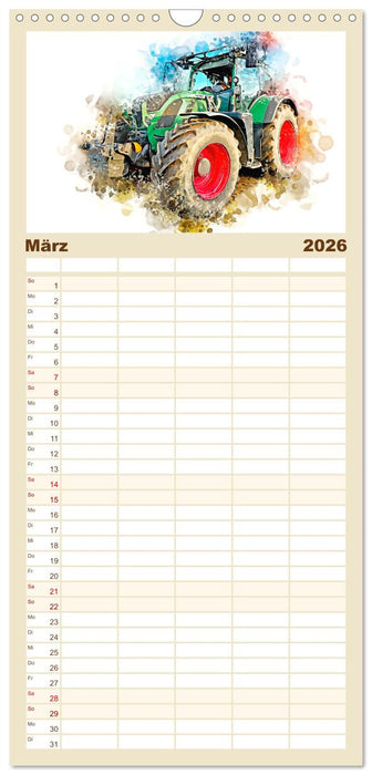 Landwirtschaft - Hightech Giganten (CALVENDO Familienplaner 2026)