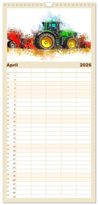 Landwirtschaft - Hightech Giganten (CALVENDO Familienplaner 2026)