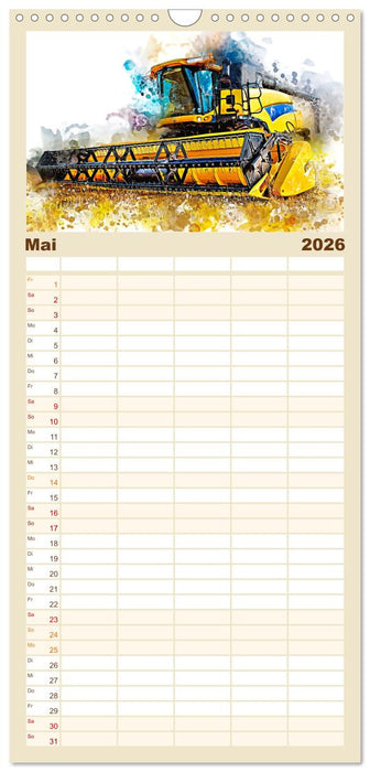 Landwirtschaft - Hightech Giganten (CALVENDO Familienplaner 2026)