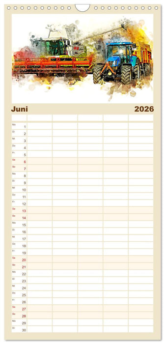 Landwirtschaft - Hightech Giganten (CALVENDO Familienplaner 2026)