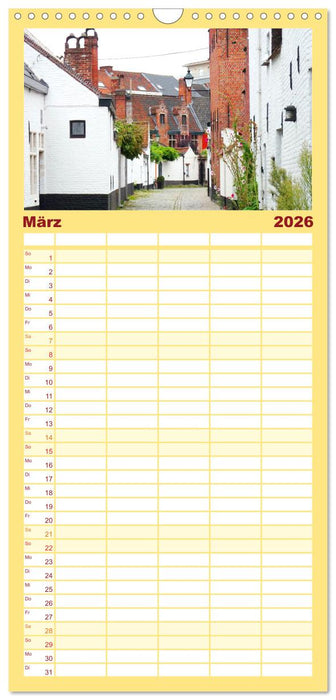 Belgiens Highlights Gent und Brügge (CALVENDO Familienplaner 2026)