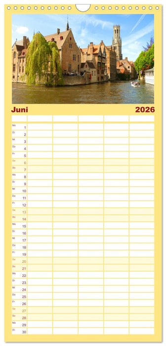 Belgiens Highlights Gent und Brügge (CALVENDO Familienplaner 2026)