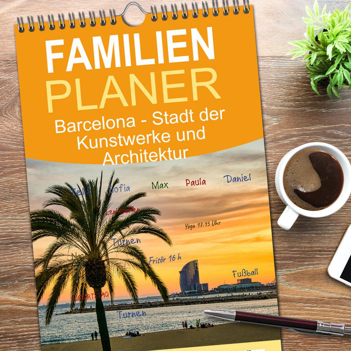 Barcelona - Stadt der Kunstwerke und Architektur (CALVENDO Familienplaner 2026)