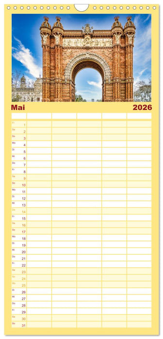 Barcelona - Stadt der Kunstwerke und Architektur (CALVENDO Familienplaner 2026)