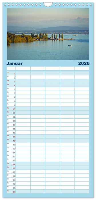 Bodensee - Traumlandschaften am Wasser (CALVENDO Familienplaner 2026)