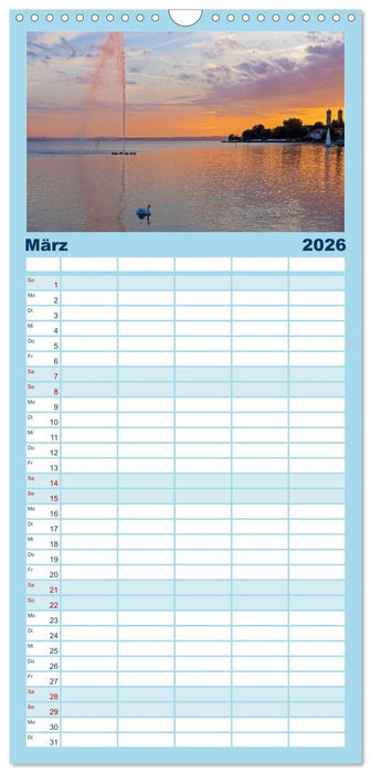 Bodensee - Traumlandschaften am Wasser (CALVENDO Familienplaner 2026)