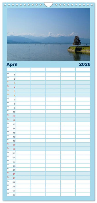 Bodensee - Traumlandschaften am Wasser (CALVENDO Familienplaner 2026)