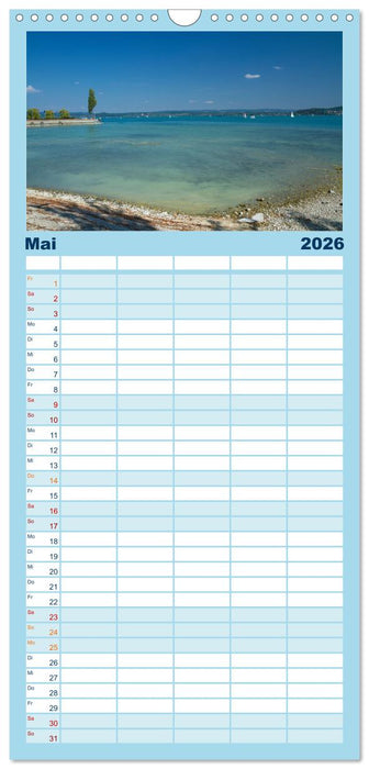 Bodensee - Traumlandschaften am Wasser (CALVENDO Familienplaner 2026)