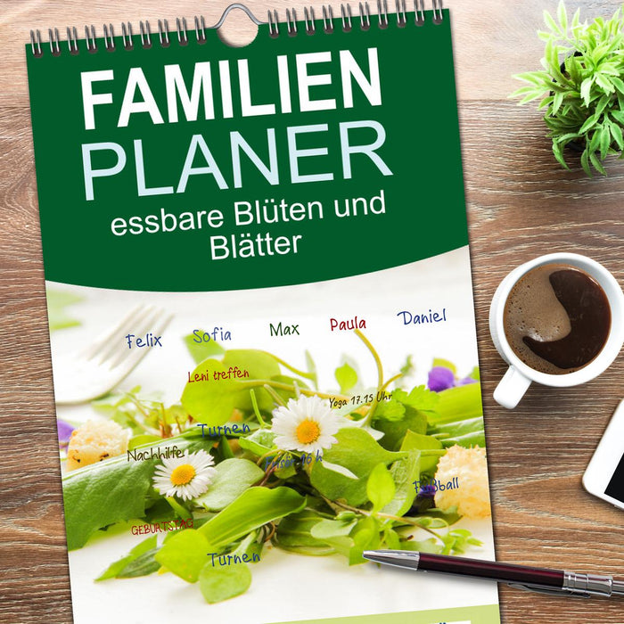 essbare Blüten und Blätter (CALVENDO Familienplaner 2026)