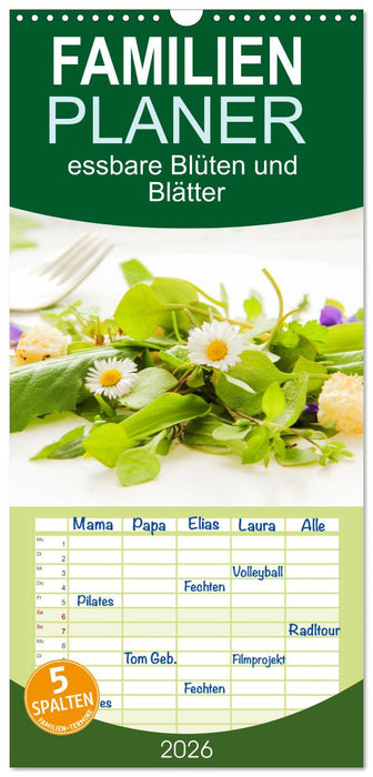 essbare Blüten und Blätter (CALVENDO Familienplaner 2026)