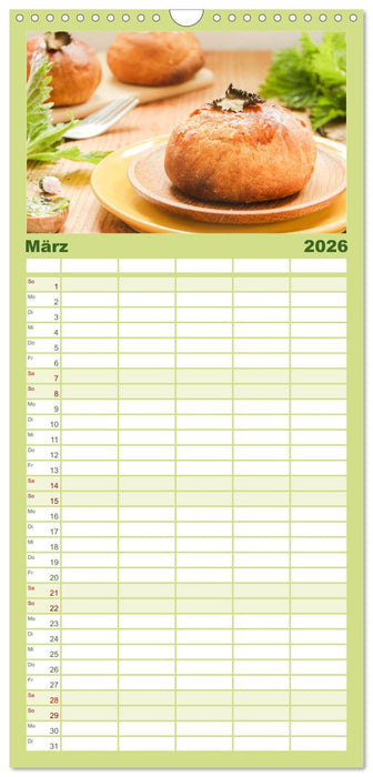 essbare Blüten und Blätter (CALVENDO Familienplaner 2026)