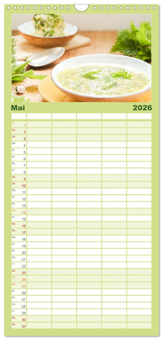 essbare Blüten und Blätter (CALVENDO Familienplaner 2026)