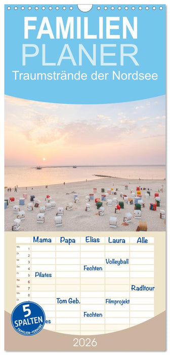 Traumstrände der Nordsee (CALVENDO Familienplaner 2026)