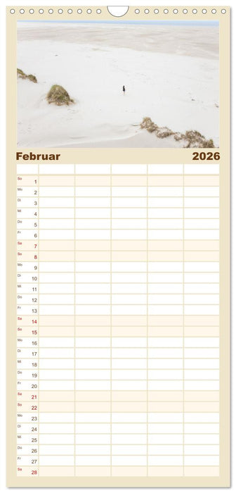 Traumstrände der Nordsee (CALVENDO Familienplaner 2026)