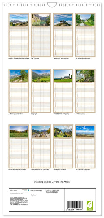 Wanderparadies Bayerische Alpen (CALVENDO Familienplaner 2026)
