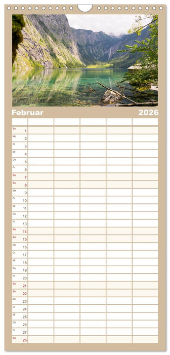 Wanderparadies Bayerische Alpen (CALVENDO Familienplaner 2026)