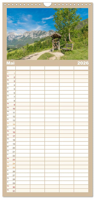 Wanderparadies Bayerische Alpen (CALVENDO Familienplaner 2026)