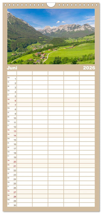 Wanderparadies Bayerische Alpen (CALVENDO Familienplaner 2026)