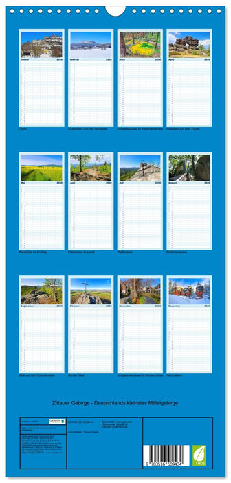 Zittauer Gebirge - Deutschlands kleinstes Mittelgebirge (CALVENDO Familienplaner 2026)