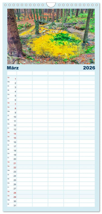 Zittauer Gebirge - Deutschlands kleinstes Mittelgebirge (CALVENDO Familienplaner 2026)