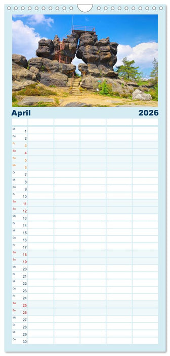 Zittauer Gebirge - Deutschlands kleinstes Mittelgebirge (CALVENDO Familienplaner 2026)