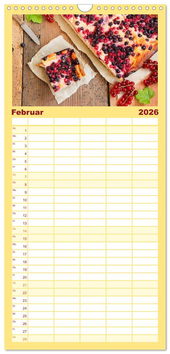 Blechkuchen (CALVENDO Familienplaner 2026)