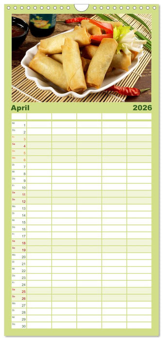 Vegan Food Kalender – Gerichte und Snacks (CALVENDO Familienplaner 2026)