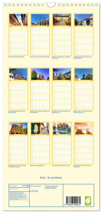 Erfurt - So wunderbar (CALVENDO Familienplaner 2026)