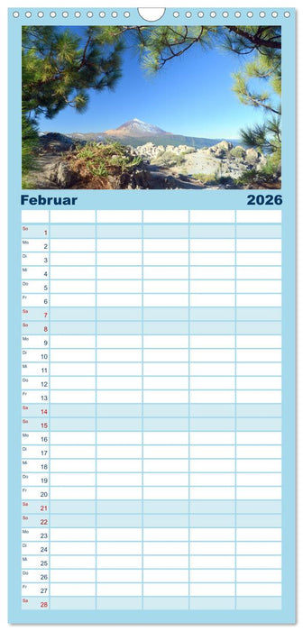 Teneriffa - Insel der Glückseligen (CALVENDO Familienplaner 2026)