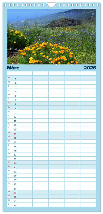 Teneriffa - Insel der Glückseligen (CALVENDO Familienplaner 2026)