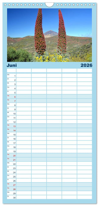 Teneriffa - Insel der Glückseligen (CALVENDO Familienplaner 2026)