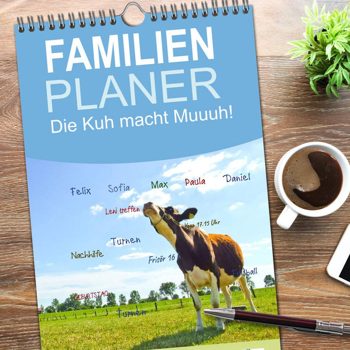 Die Kuh macht Muuuh! (CALVENDO Familienplaner 2026)