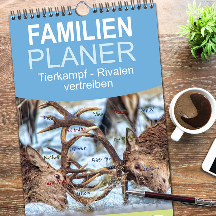 Tierkampf - Rivalen vertreiben (CALVENDO Familienplaner 2026)