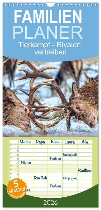 Tierkampf - Rivalen vertreiben (CALVENDO Familienplaner 2026)