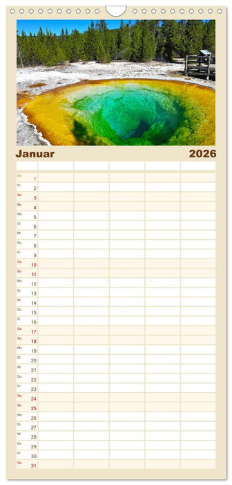 USA Nationalparks - Eine Reise durch die Vielfalt und Schönheit der Naturparks Nordamerikas (CALVENDO Familienplaner 2026)