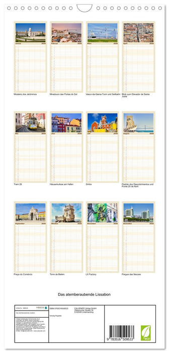 Das atemberaubende Lissabon (CALVENDO Familienplaner 2026)