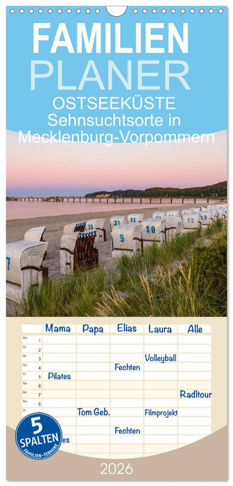 OSTSEEKÜSTE Sehnsuchtsorte in Mecklenburg-Vorpommern (CALVENDO Familienplaner 2026)