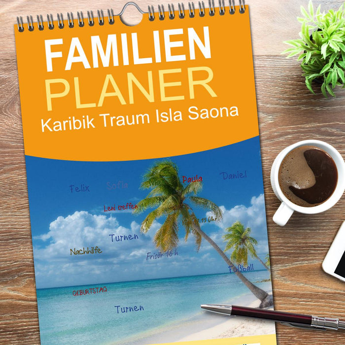 Karibik Traum Isla Saona (CALVENDO Familienplaner 2026)