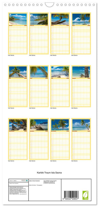 Karibik Traum Isla Saona (CALVENDO Familienplaner 2026)