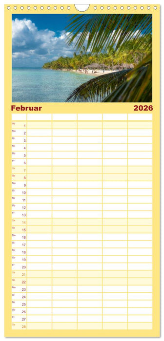 Karibik Traum Isla Saona (CALVENDO Familienplaner 2026)