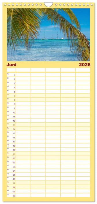 Karibik Traum Isla Saona (CALVENDO Familienplaner 2026)