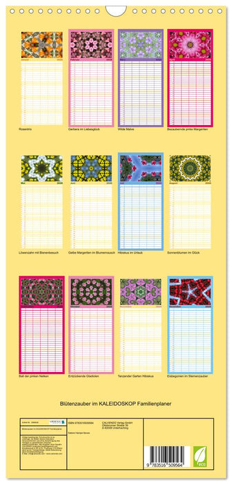 Blütenzauber im KALEIDOSKOP Familienplaner (CALVENDO Familienplaner 2026)