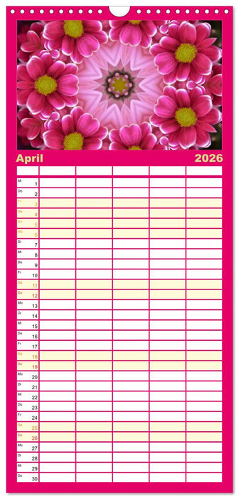 Blütenzauber im KALEIDOSKOP Familienplaner (CALVENDO Familienplaner 2026)